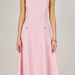 Endless Rose - Tweed Midi Dress PINK / S Endless Rose - Tweed Midi Dress PINK / S