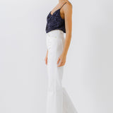 Sequins Cowl Neck Top
