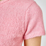 Fuzzy Short Sleeve Top
