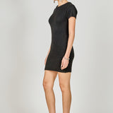 Fuzzy Short Sleeve Mini Dress