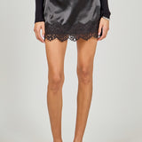 Lace Trim Mini Skirt