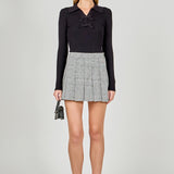 Plaid Pleated Mini Skirt