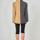 Half Pinstripe Blazer Jacket