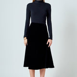 Velvet Circle Midi Skirt