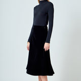 Velvet Circle Midi Skirt