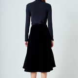 Velvet Circle Midi Skirt