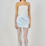 Satin Velvet Maxi Skirt