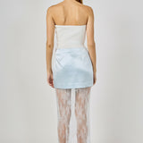 Satin Velvet Maxi Skirt
