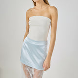 Satin Velvet Maxi Skirt