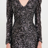 Deep V Sequins Mini