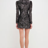 Deep V Sequins Mini