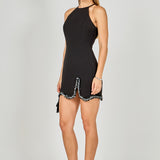 Jewel Scalloped Mini Dress