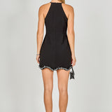 Jewel Scalloped Mini Dress