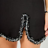 Jewel Scalloped Mini Dress