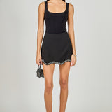 Jewel Scalloped Trim Skirt