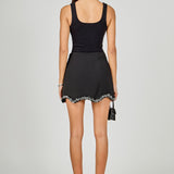 Jewel Scalloped Trim Skirt