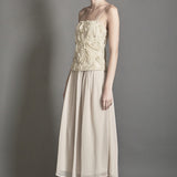 Mixed Media Sheer Maxi Dress