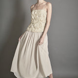 Mixed Media Sheer Maxi Dress