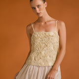 Mixed Media Sheer Midi Dress