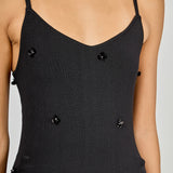 Embellished Knit Midi Dress