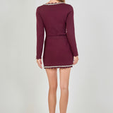Knit Scallop Mini Skirt