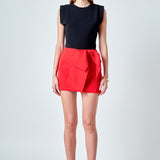 Knit Pleated Shoulder Top
