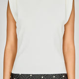 Knit Pleated Shoulder Top