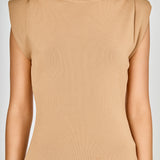 Knit Pleated Shoulder Top