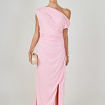 off shoulder pink midi dress Blush Belle Midi Dress Teuta Matoshi