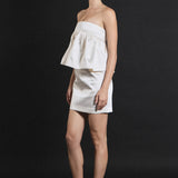 Strapless Satin Mini Dress