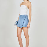 Tweed Front Flap Wrap Skirt