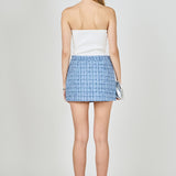 Tweed Front Flap Wrap Skirt