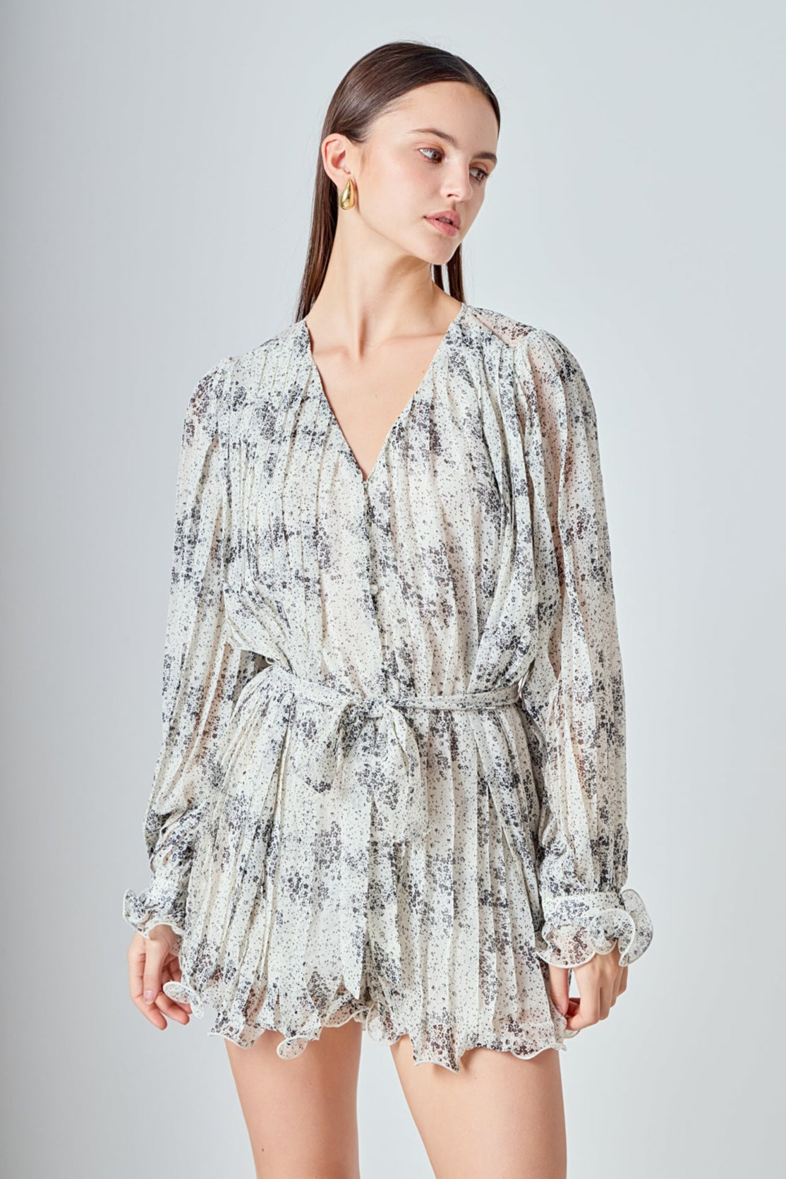 soor 朽ち果て ploom Ines Romper Flower Ribbon 7y