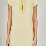 Tweed Mini Dress With Floral Trim