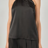 Halter Neck Satin Top