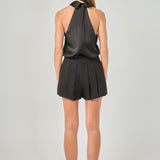 Halter Neck Satin Top