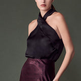 Halter Neck Satin Top