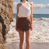 Halter Neck Satin Top