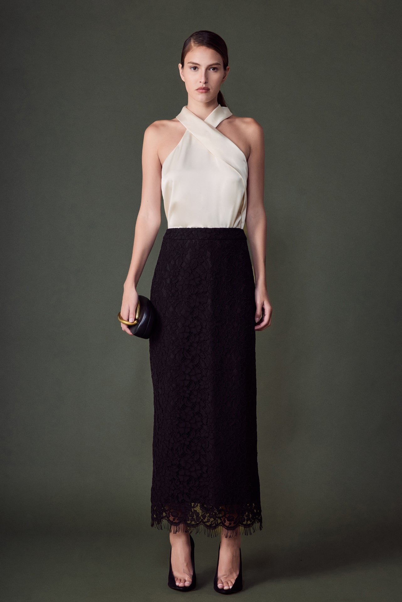 Halter Neck Satin Top