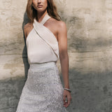 Halter Neck Satin Top