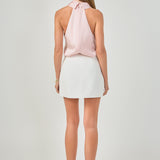 Halter Neck Satin Top