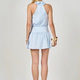 Low Rise Satin Mini Skirt