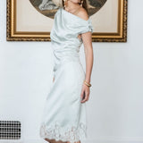 Satin Midi Skirt