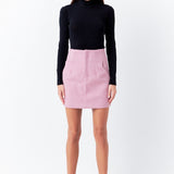 High Waisted Wool H Mini