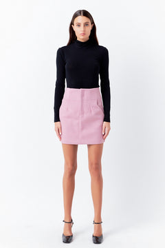 High Waisted Wool H Mini