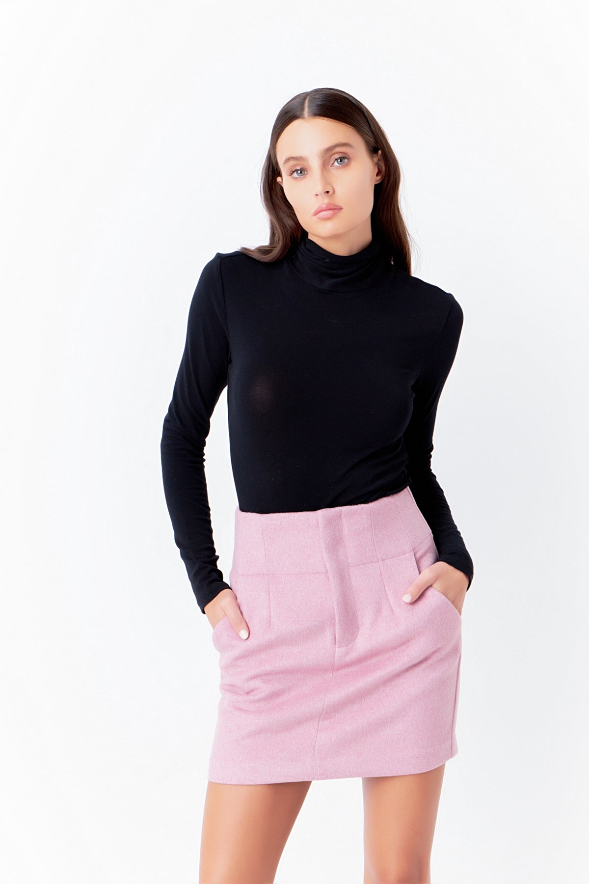 High Waisted Wool H Mini