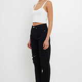 Distressed Straight Leg Jeans