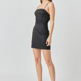 Cross Back Strappy Mini Dress