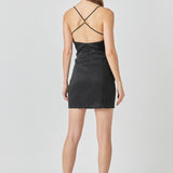 Cross Back Strappy Mini Dress