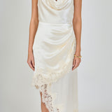 Satin Lace Asymmetrical